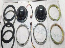 Pair Of 7" Lucas Type Metal Headlamp / Headlight Bowl / Bucket + Adjuster Morris