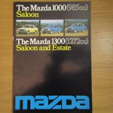 MAZDA 1000 985cc 1300 1272cc Saloon Estate UK Market Car Sales Brochure 1976