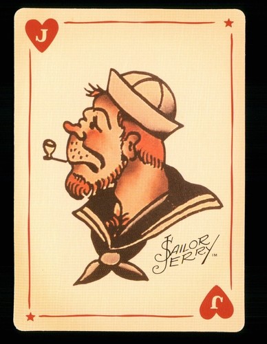 Modern playing card sailor - x,