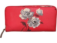 Cath Kidston Floral Zip-Around Wallet Red Canvas