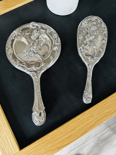 Vintage silver plated repousse - silver,