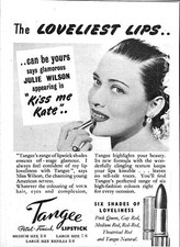 1951 Advert TANGEE 'Petal-Finish' Lipstick Small JULIE WILSON Cosmetics Print Ad