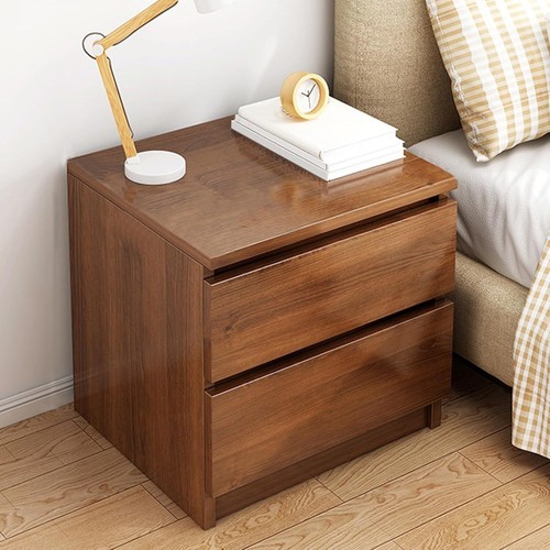 Wooden drawers bedside table - 2,