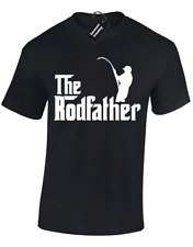 THE RODFATHER MENS T SHIRT FUNNY FISHING ANGLING CARP FISHERMAN GIFT IDEA S -5XL