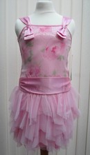 Girls Pretty Pink Sleeveless Party Sequin Rose Dress Ages 7 8 9 10 BNWT