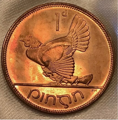 1928 ireland penny proof - 1928,