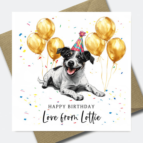 Dog birthday card - dog,