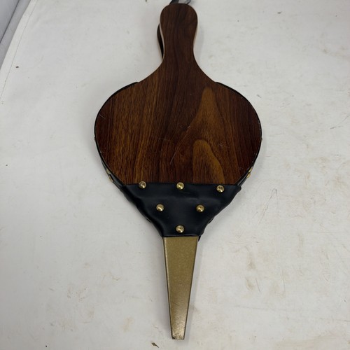 Vtg brown bellow wooden fire - bellow,