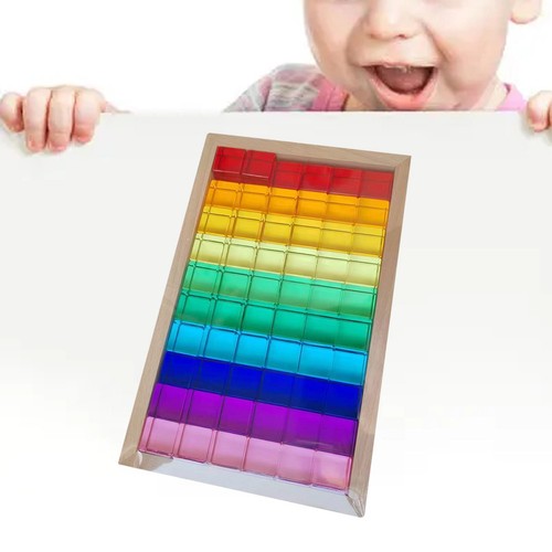 Rainbow building blocks set - rainbow,