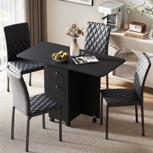 Dining table set folding drop - dining,