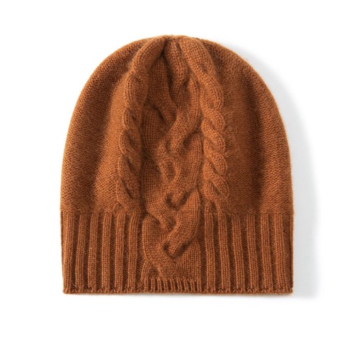 Knitted twisted beanies cap - knitted,
