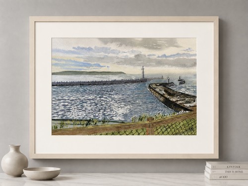 Seascape watercolour painting - seascape,