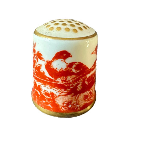 Royal crown derby thimble red - thimble-,