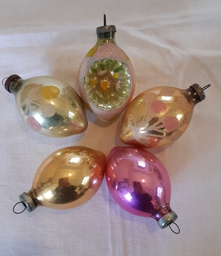 Vintage oval mercury glass - oval,