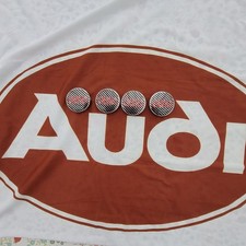 Audi 35mm Alloy Wheel Centre Cap Hub Dust Cover Black / Red