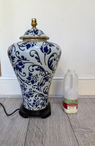 Large blue white ceramic table - large,