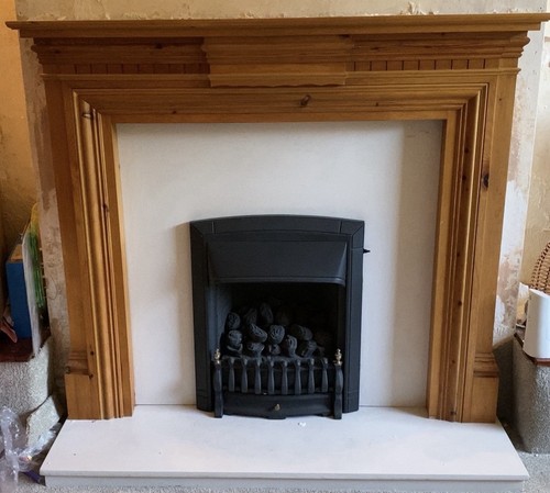 Wood fireplace surround mantel - wood,