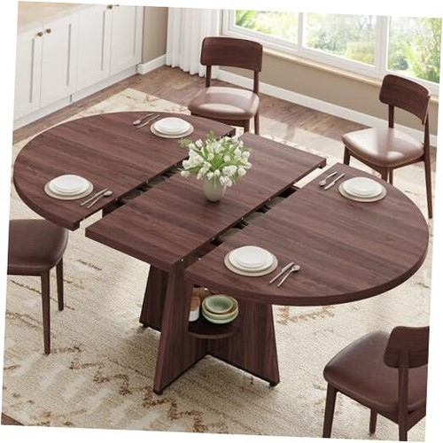 Extendable dining table round - extendable,