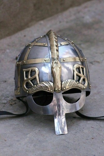 Viking helmet with chainmail - helmet,