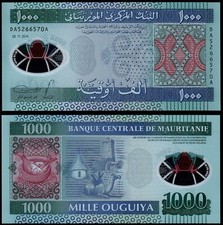 MAURITANIA 1000 OUGUIYA (P19) 2014 POLYMER UNC