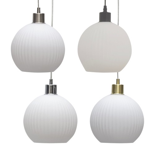 Modern white ribbed glass - white,
