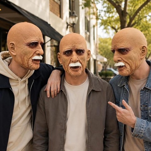 Realistic latex old man - realistic,