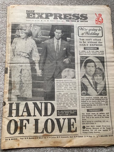 Daily express newspaper july - daily,