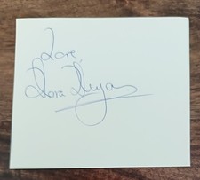 Dora Bryan "A Taste Of Honey" "Carry On" Personally Signed Page AFTAL COA