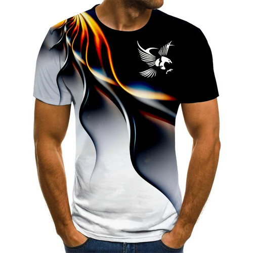 Mens eagle print shirt - 3d,