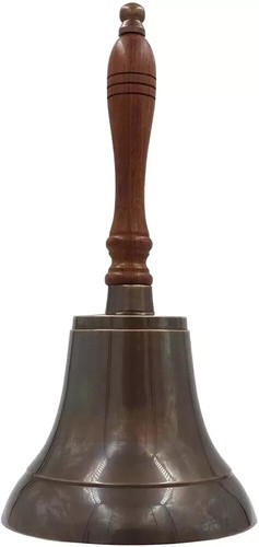 Brown brass and wood school - wood,