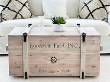 Chest coffee table wood solid