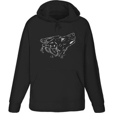 'Wolf's Head' Adult Hoodie / Hooded Sweater (HO002805)