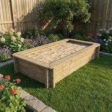 Wooden Sandpit - 2m x 1m –