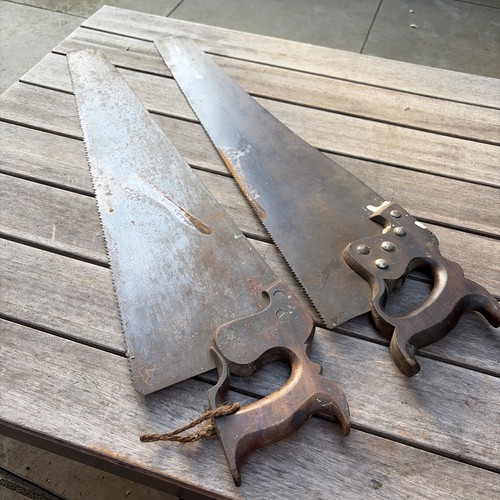 Pair vintage saws - vintage,