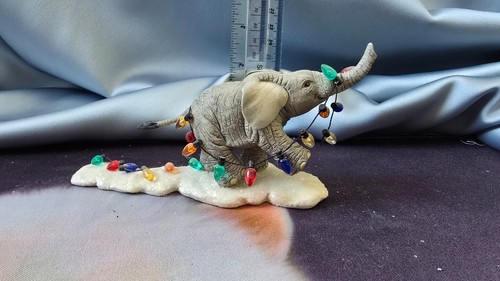 Tuskers lit elephant resin - elephant,