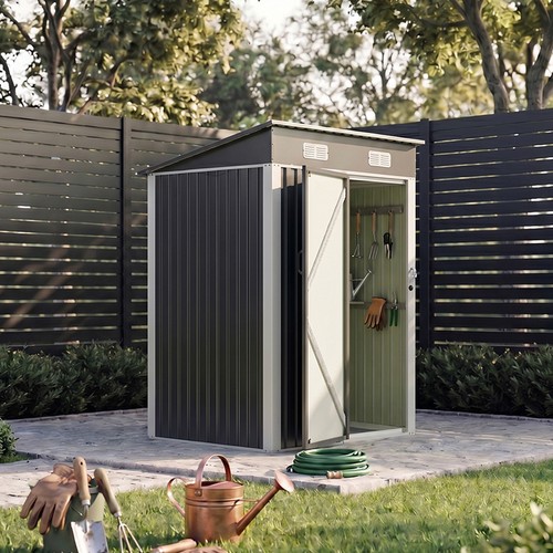Garden shed 5x3ft metal pent - shed,