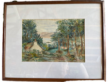 Watercolour Painting Scottish Highland Scene  Artist unknown