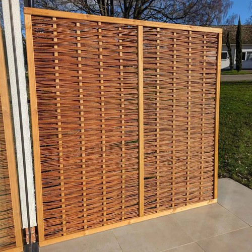 Framed willow hurdle fence - willow,