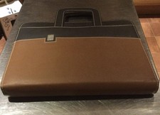 Ladies Two Tone Brown Leather Brief Case