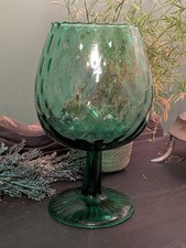 Green Glass Goblet Vase 21cm