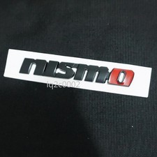 1x Matte Black Red Metal Badge