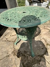 Cast Iron Garden Table and 5