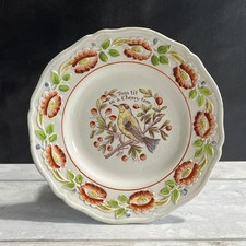 Antique Plate Tit For Tat Bird