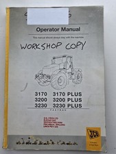 JCB 3170 3200 3230 FASTRAC & PLUS MODELS OPERATORS MANUAL