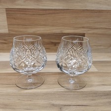 2 x Vintage Cut Crystal Brandy
