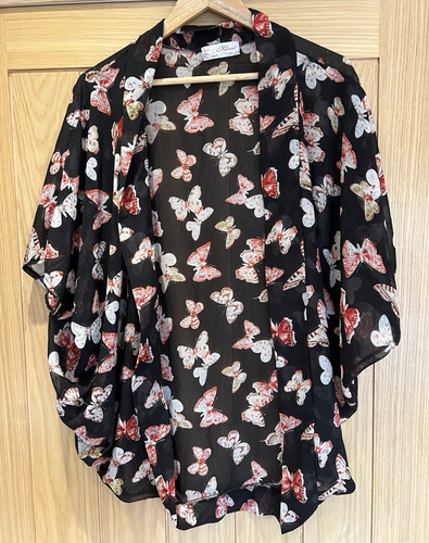 Mirumi black butterfly print - black,