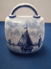 Blue & White Delft China Cow bell