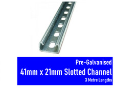 Pre galvanised single slotted - single,