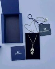 BNIB Swarovski Crystal Skull Charm Heart on skull forehead Necklace with Box