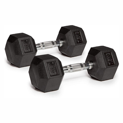 Hex dumbbells cast iron - hex,